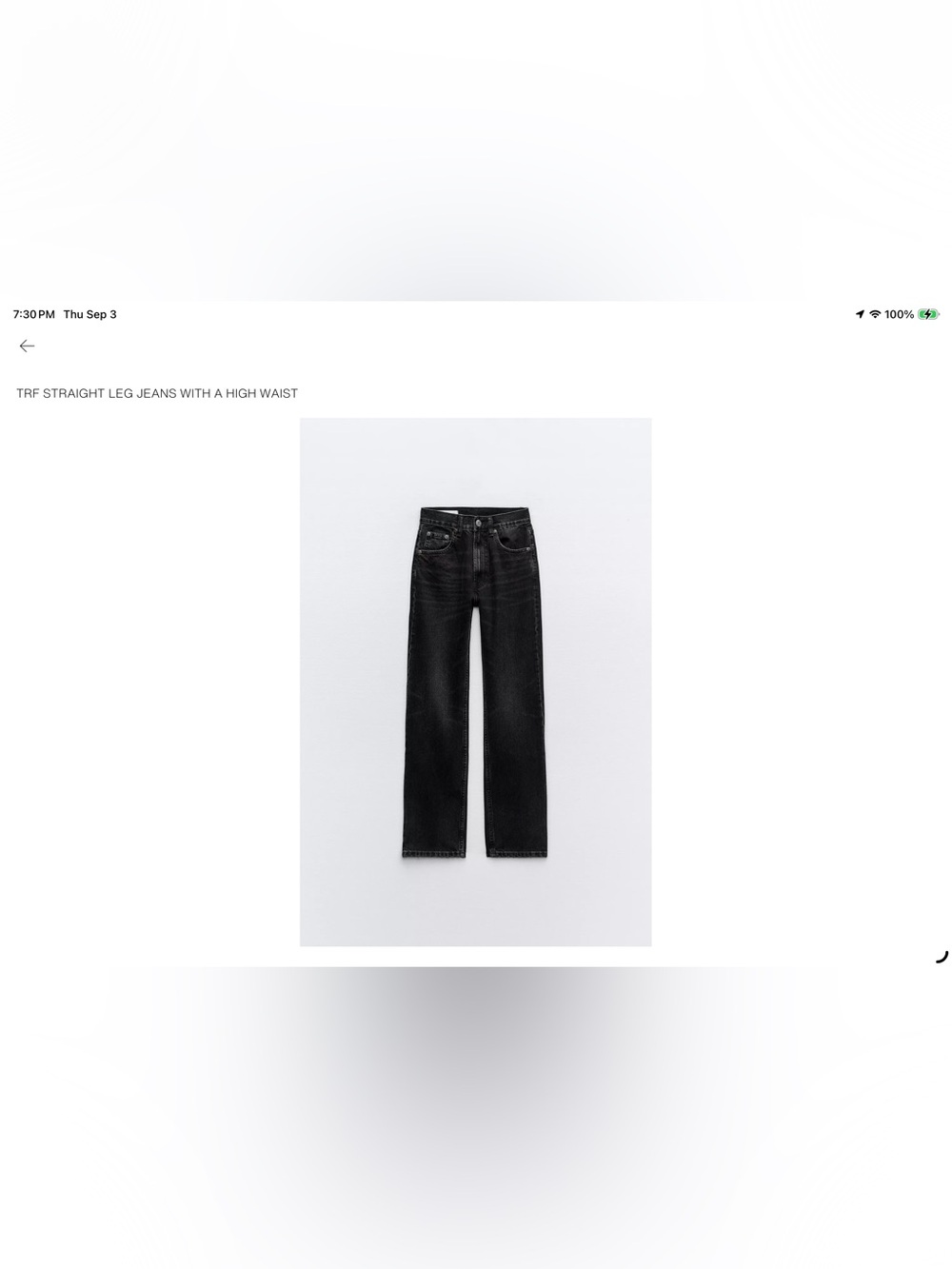Zara Black Straight High-Waist Jeans